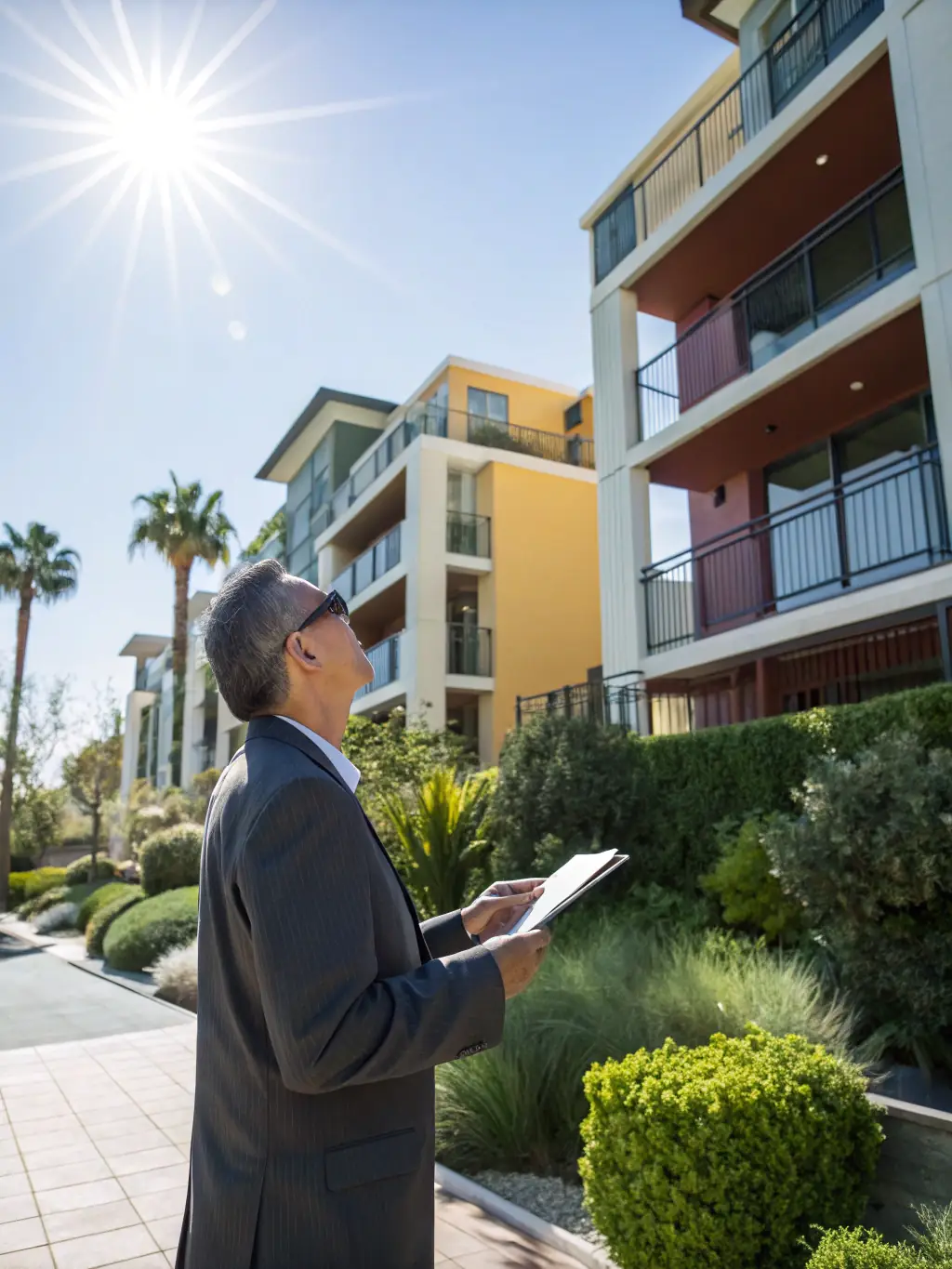 An image depicting a property manager conducting a thorough inspection of a property, highlighting the attention to detail in Joye Community Management's services.